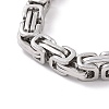 201 Stainless Steel Byzantine Chain Bracelets BJEW-R313-01P-5