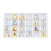 120Pcs Electroplated Transparent Glass Charms EGLA-N006-072-2