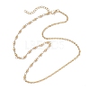 304 Stainless Steel Textured Cable Chain Ball Link Chain Necklaces for Women NJEW-JN05596-4