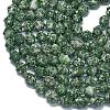 Natural Green Spot Jasper Beads Strands G-K389-D09-01-3