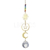 Brass Sun Moon Star Hanging Ornaments HJEW-JM01950-02-1