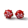 Handmade Bumpy Lampwork Beads FOIL-B001-08G-1