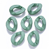 Opaque Spray Painted Acrylic Linking Rings OACR-S036-001B-I11-3