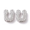 925 Sterling Silver Micro Pave Cubic Zirconia Beads STER-Z005-15P-U-1