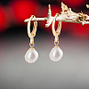 ANATTASOUL 1 Pair Natural Pearl Dangle Leverback Earrings EJEW-AN0004-01-7