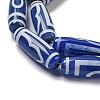Blue Tibetan Style dZi Beads Strands TDZI-NH0001-B13-01-4