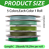 5 Rolls Single Face Polyester Satin Ribbon SRIB-CY0001-38D-2