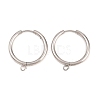 316 Stainless Steel Huggie Hoop Earring Findings EJEW-B158-01G-P-1