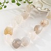 Natural White Agate Nuggets Beaded Necklaces for Women Men NJEW-K388-01S-1
