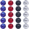20Pcs 4 Colors Acrylic Rhinestone Beads OACR-SC0003-05-1