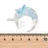 Natural Aquamarine Round Chip Wire Wrapped Pendants PALLOY-TA00437-01-3