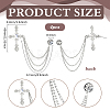 Cross Alloy Rhinestone Lapel Pin Backs JEWB-WH0051-057P-2