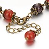 Tibetan Style Alloy Mixed Stone Watch Bracelets BJEW-JB01754-5