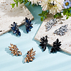 ANATTASOUL 4 Pairs 4 Colors Rhinestone Flower Stud Earrings EJEW-AN0002-35-7