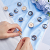12Pcs ABS Plastic Shank Buttons BUTT-GF0003-47A-6