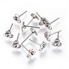 304 Stainless Steel Ear Stud Components STAS-F222-038-1