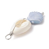 Natural Cowrie Shell & Plastic Shell Shape Pendants PALLOY-JF03795-5