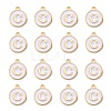 Golden Plated Alloy Charms LS-ENAM-S118-01C-2