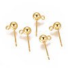 304 Stainless Steel Ear Stud Components X-STAS-F227-18C-G-1