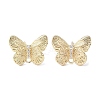 Butterfly Brass Rhinestone Stud Earring Findings for Women LS-EJEW-V002-03G-1