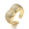 Brass Pave Cubic Zirconia Open Cuff Rings for Women RJEW-M169-05G-3