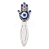 Tibetan Style Hamsa Hand Bookmark Clips AJEW-JK00287-01-1