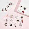 SUNNYCLUE 40Pcs 20 Style Light Gold Alloy Enamel Pendants ENAM-SC0002-26-4