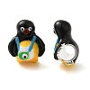 Cartoon Penguin Alloy Enamel European Beads FIND-U008-03G-A-1