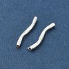 Brass Wavy Tube Beads KK-H532-36B-S-2