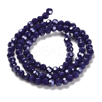 Electroplate Opaque Glass Beads Strands LS-EGLA-A035-P4mm-A09-1