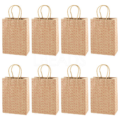 10Pcs Valentine's Day Paper Bags CARB-TADJ0001-01B-1