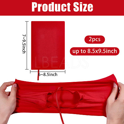 Elastic Cloth Book Cover AJEW-WH0696-009C-1