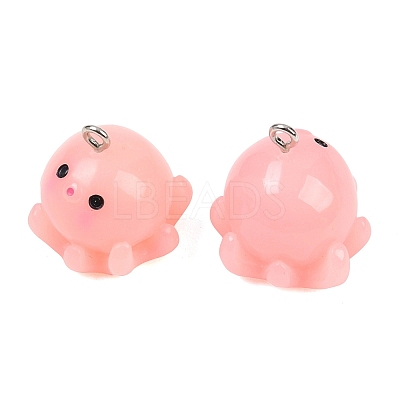 Marine Series Opaque  Resin Pendants RESI-XCP0002-42B-1