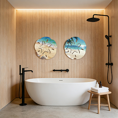 2Pcs Plywood Wall Decoration DIY-BC0017-87-1