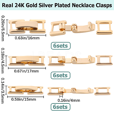 18 Sets 3 Styles Eco-Friendly Brass Watch Band Clasps KK-BBC0008-43-1
