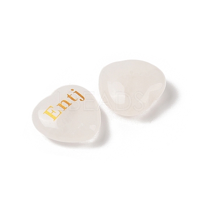 Natural Quartz Crystal Heart Engraving MBTI Figurines Statues for Home Office Desk Decorations X1-G-K353-05I-1