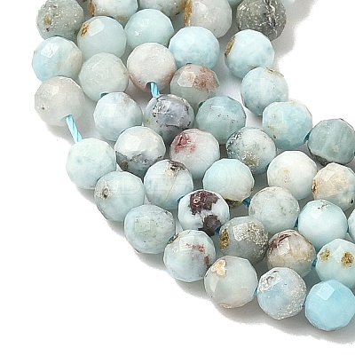 Natural Larimar Beads Strands G-F785-B01-01A-1