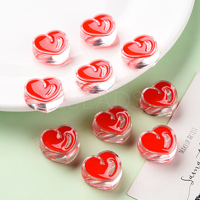 Transparent Enamel Acrylic Beads TACR-S155-004-1