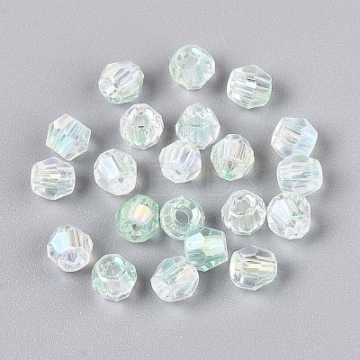 Transparent Spray Painted Glass Beads EGLA-N018-4mm-04-1