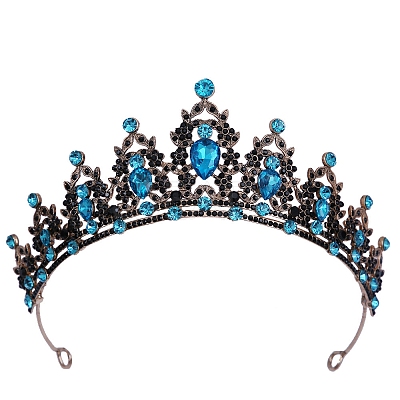 Alloy Rhinestone Crown Hair Bands PW-WG903DF-22-1