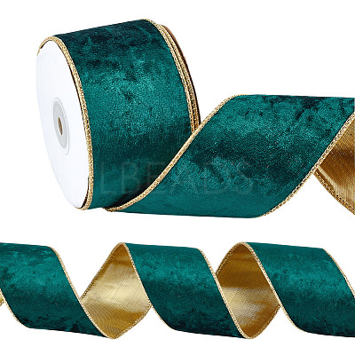Polyester Velvet Ribbons SRIB-WH0011-356C-1