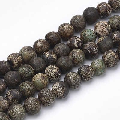 Dyed Natural Agate Beads Strands G-Q462-130C-6mm-1
