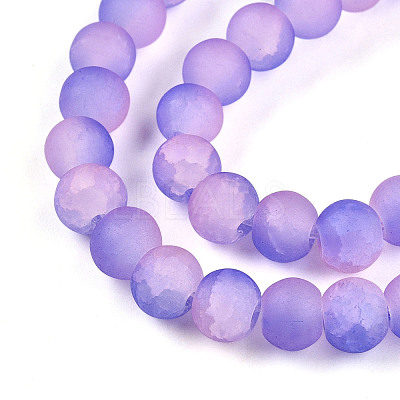 Crackle Glass Beads Strands GLAA-N009-6mm-08-1
