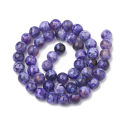 Natural Fire Crackle Agate Beads Strands X-G-S295-16D-8mm-1