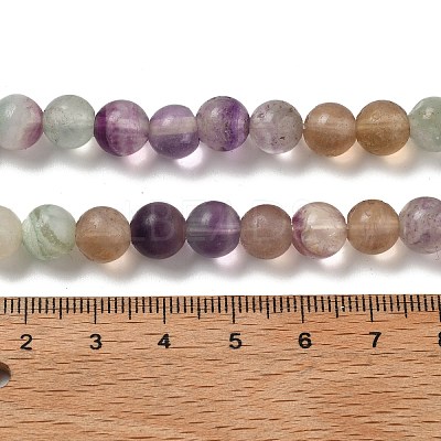 Natural Fluorite Bead Strands G-K153-B36-8mm-1