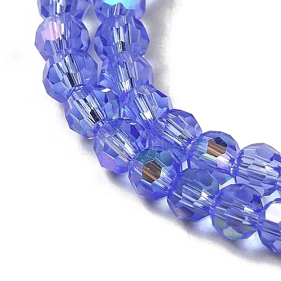 Electroplate Transparent Glass Beads Strands EGLA-A035-T3mm-L14-1