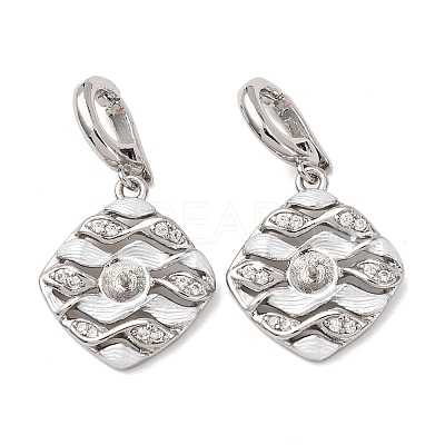 Brass Micro Pave Cubic Zirconia Peg Bails KK-A279-06P-1