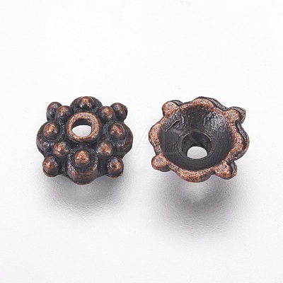 Tibetan Style Alloy Caps RLF0664Y-1