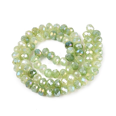 Electroplate Crackle Imitation Jade Glass Beads Strands LS-EGLA-Q131-02B-02-1
