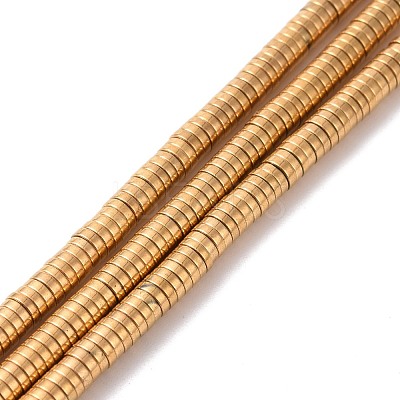 Electroplated Non-magnetic Synthetic Hematite Beads Strands G-G826-09G-4mm-A-1